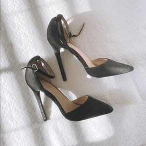 Charlotte Russe Black Strappy Pumps - Size US 6